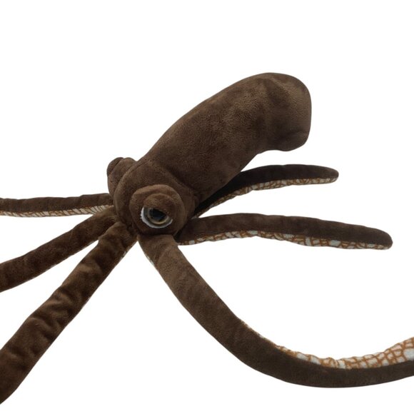 The Petting Zoo Plush Sea Squid Toy 18" Ocean Brown Orange Soft Cuddle Buddy - Picture 5 of 6